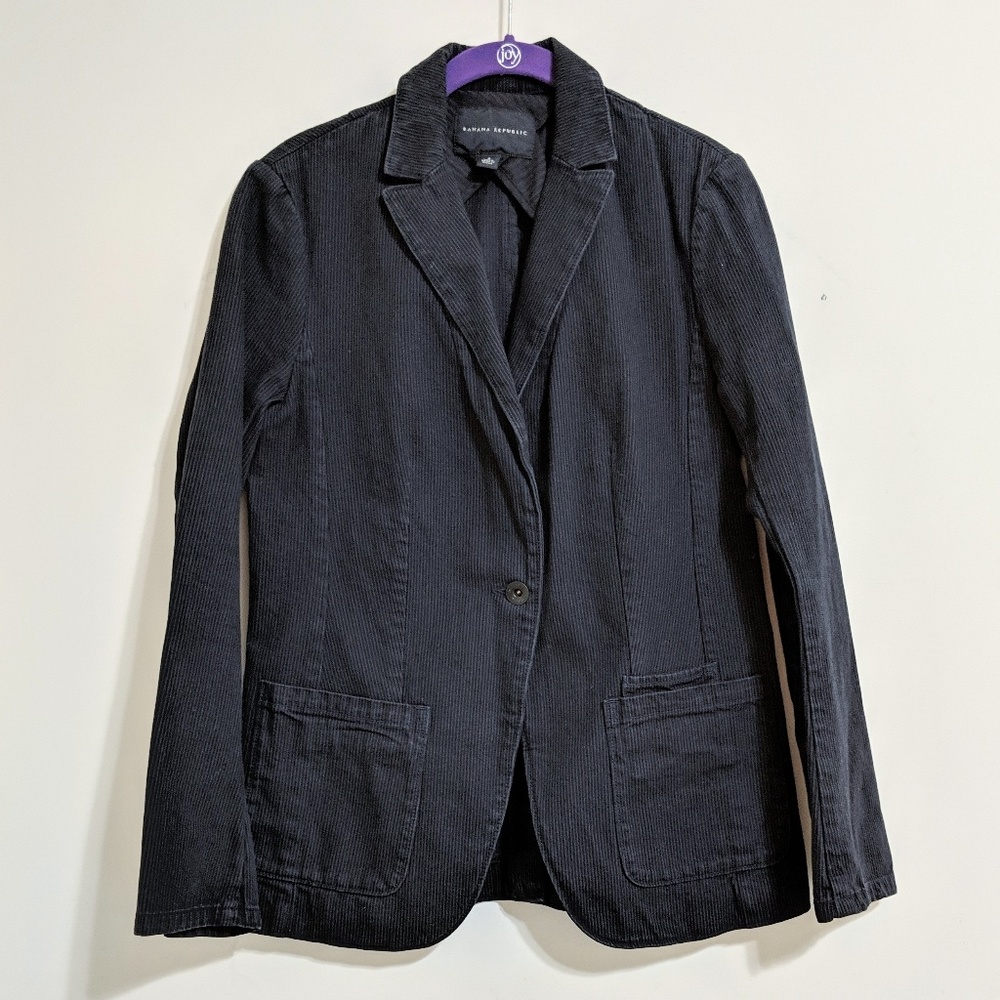 Banana Republic denim pinstripe blazer